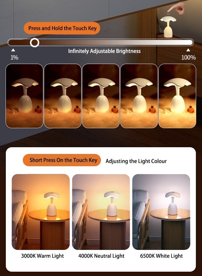 Dimmable Eye Protection Bedside Night Light,Smart Touch Light,Rechargeable Light - Image 3